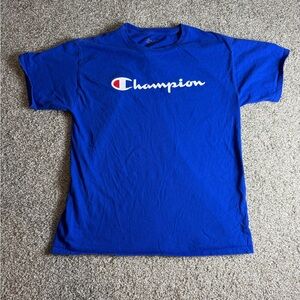 Champion Royal Blue Logo‎ Tee for Kids